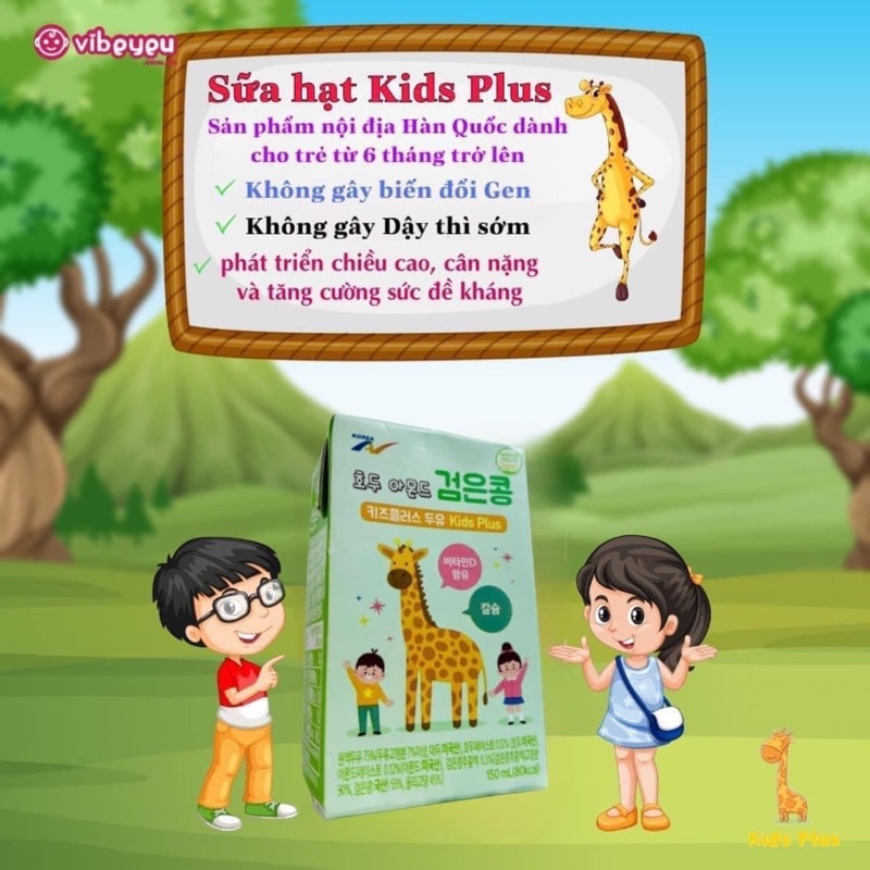 Sữa hạt Kids Plus Hàn Quốc tăng cân cho bé
