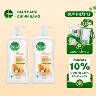 Mã FMCGDET81 - 8% đơn 150k Bộ 2 sữa tắm kháng khuẩn dưỡng da Dettol 950g