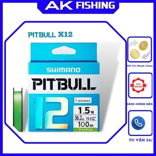Cước câu cá dây dù câu cá pe shimano pillbull x12 100m -japan siêu bền tàng hình câu đài câu đơn săn hàng