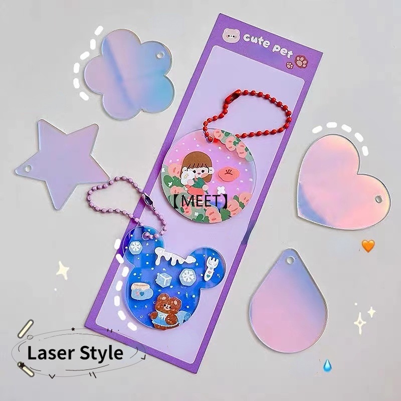 【MEET】10 cái/bộ Gói vật liệu sổ tay chuỗi acrylic trong suốt Guka DIY