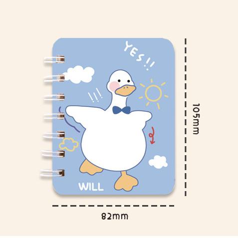 Sổ Tay Mini A7 Agenda Planner 2022 Họa Tiết Hoạt Hình Dễ Thương