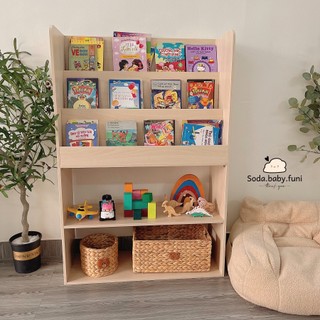 Kệ sách - Kệ đồ chơi gỗ cho bé , kệ ô vuông, kệ mầm non, kệ montessori, kệ sách cho bé - Toy shelf- Book