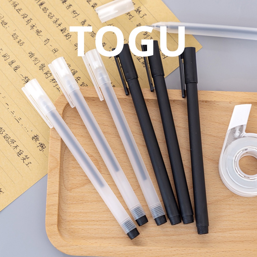 Bút gel TOGU bút gel đen resun bút bi nước đen xanh đỏ mực khô nhanh ngòi 0,5mm viết gel mực trơn mượt