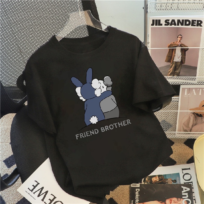 NRVP Áo thun 100% cotton tay ngắn dáng rộng thời trang