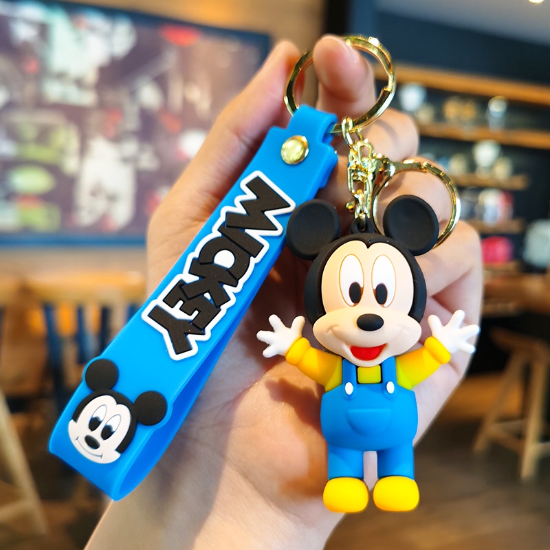 DISNEY Móc Khóa Hình Chuột Mickey Minnie Dễ Thương