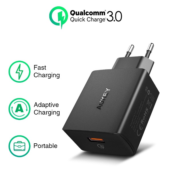 CỦ SẠC NHANH 1 CỔNG QC 3.0 AUKEY PA-T17