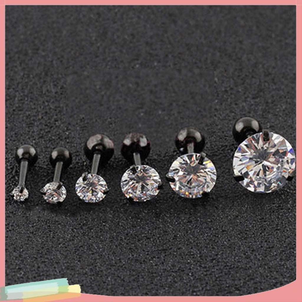 Bộ 2 khuyên xỏ tai bằng thép không gỉ cá tính