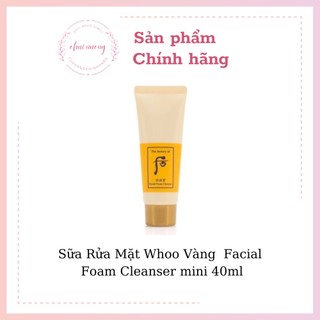 Sữa Rửa Mặt Whoo Vàng Facial Foam Cleanser mini 40ml_date mới (OHUI NUONG)