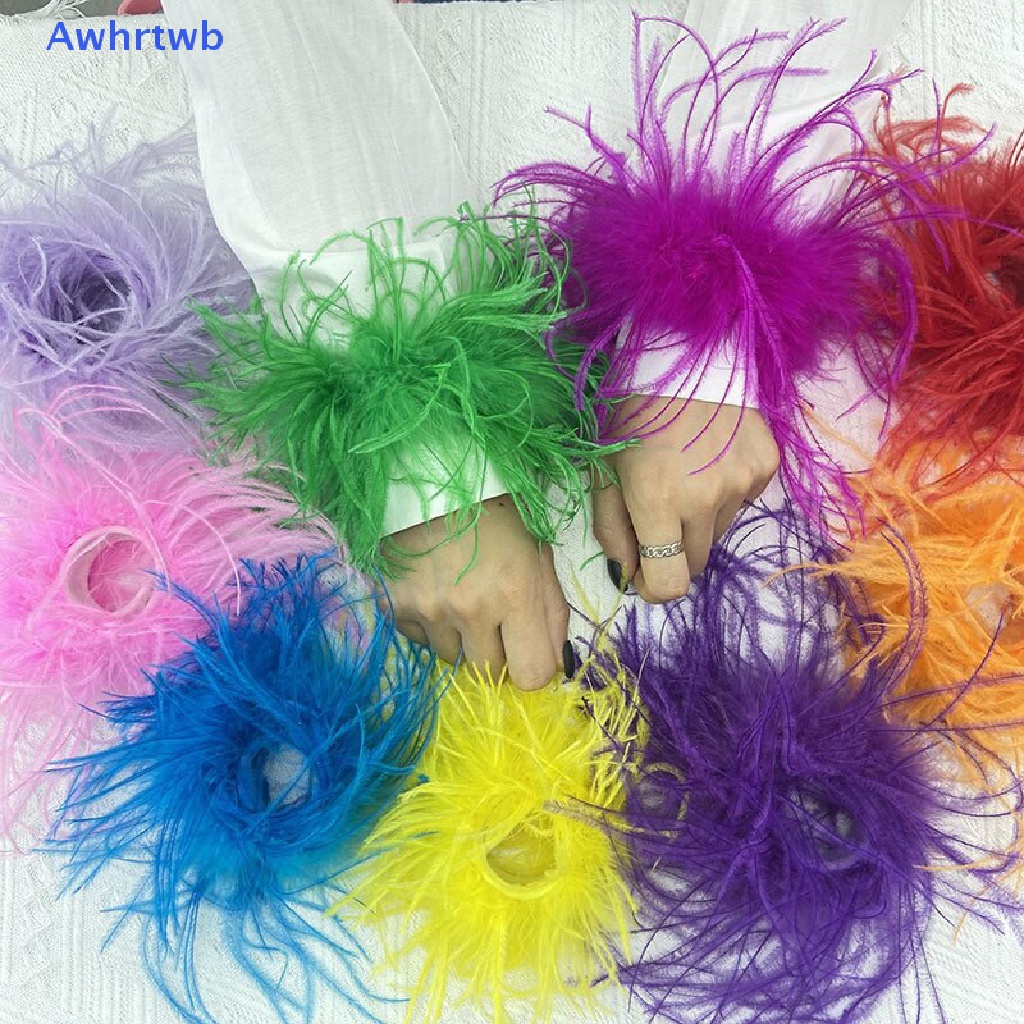 Awhrtwb Lông Đà Điểu Màu Trơn Phối Lông Vũ Phụ Kiện Trang Sức Dự Tiệc Dành Cho Nữ Mới