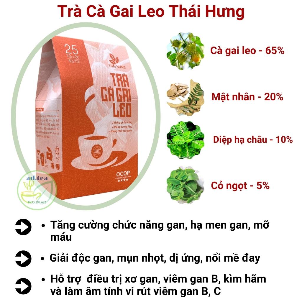 Trà Túi Lọc Thảo Dược Thái Hưng Nhiều Vị - Thìa Canh, Đinh Lăng, Giảo Cổ Lam, Cà Gai Leo, An Dạ, An Gút, Tía Tô