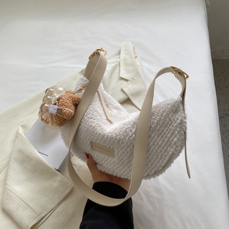 Túi Xách Lông Nhung Kiểu Dáng Đơn Giản Hợp Thời Trang Cho Nữ