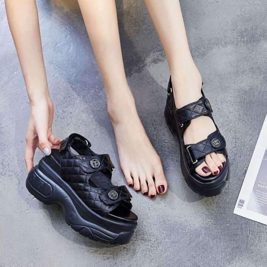 SANDAL ĐẾ GỒ QUAI DÁN HÀNG XỊNN