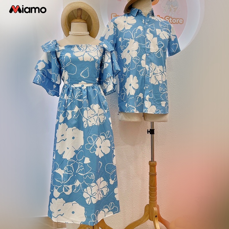 Set đồ đôi nam nữ thời trang cao cấp đi biển, du lịch cưới Miamo MO021