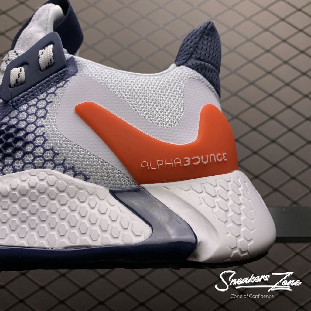 Giày thể thao sneaker nam nữ Alphabounce instinct M 2020 Trắng xanh gót đỏ siêu đẹp