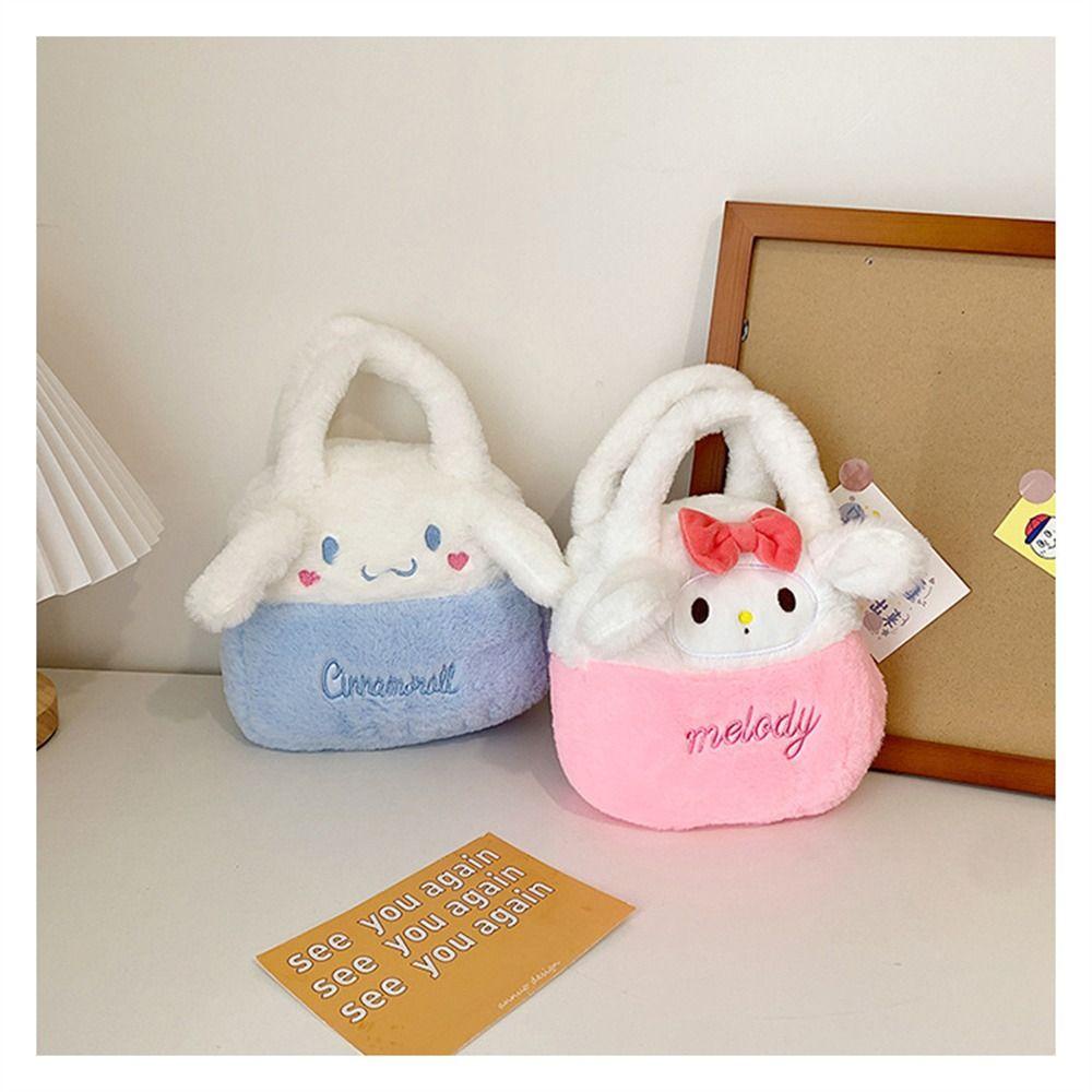 Túi Messenger Hình Động Vật Kuromi Cinnamoroll Nhồi Bông Đáng Yêu