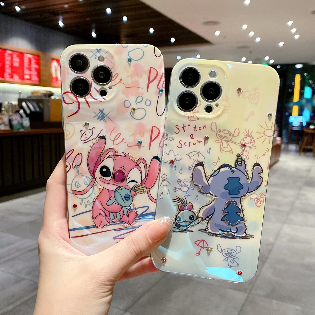 Ốp Điện Thoại Tpu In Hình Stitch Đáng Yêu Thời Trang Chống Sốc Cho iPhone 14 / 13 / 12 / 11 / X / 8 / 7P