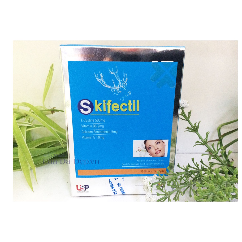 Viên uống Skifectil đẹp da ngừa lão hóa dưỡng sáng da giảm thâm hộp 60 viên