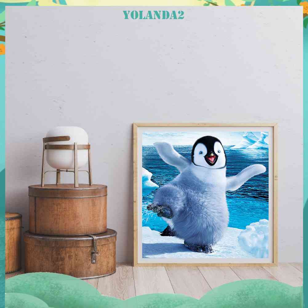 Bộ Tranh Thêu Chữ Thập DIY Hình Chim Cánh Cụt 11CT Yolanda2 / Penguin