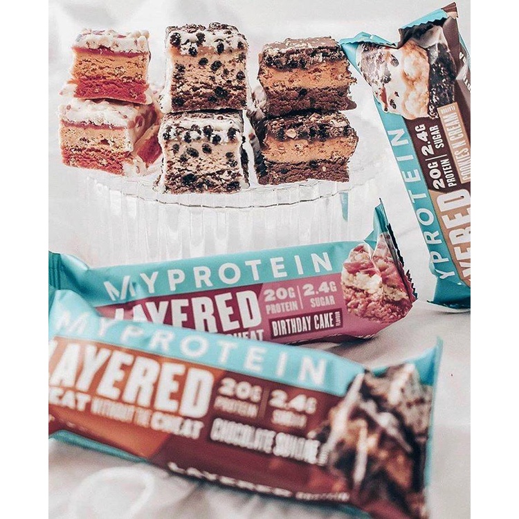 PROTEIN BAR - MYPROTEIN - LAYERED PROTEIN BAR - 12 BARS - Hộp 12 thanh bánh protein cao cấp 6 lớp cực ngon