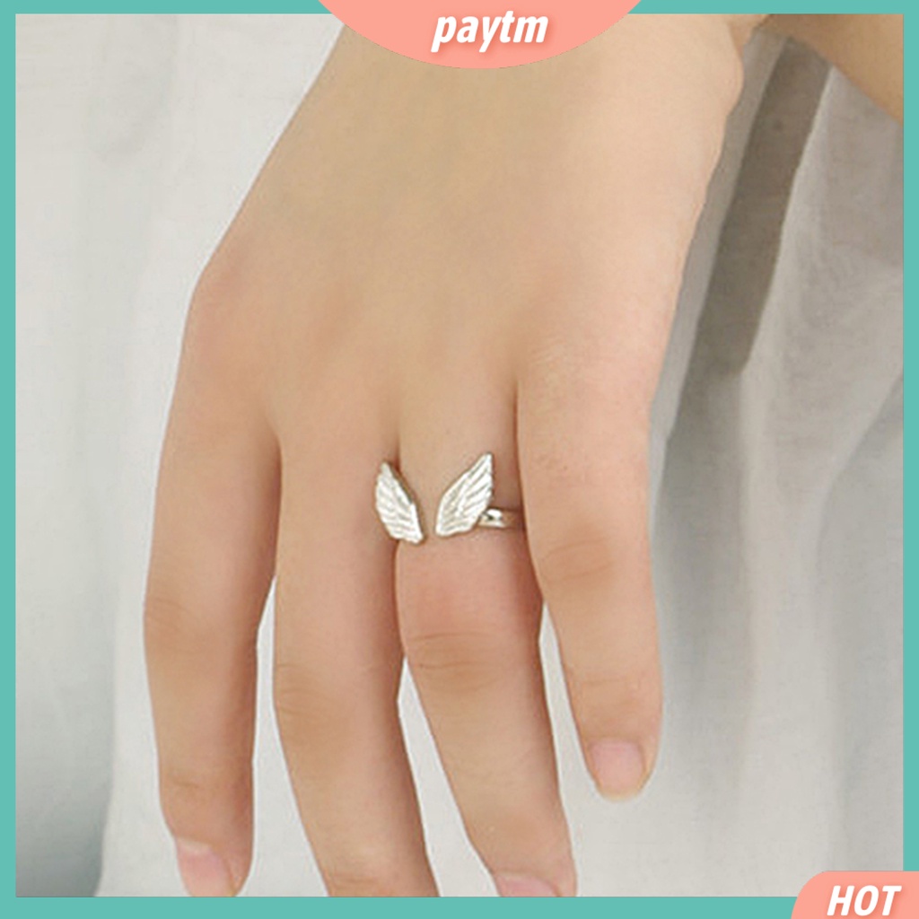 (PTM) Nhẫn hở hình cánh thiên thần thời trang
