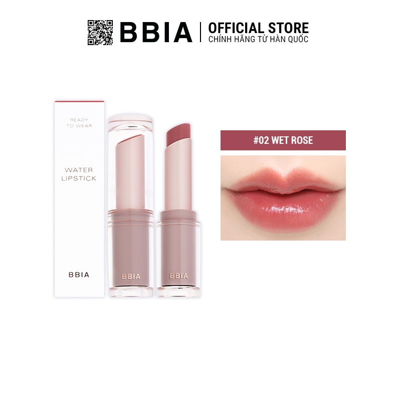 Son Dưỡng Có Màu Thuần Chay Bbia Ready To Wear Water Lipstick( 4 màu) 3g Bbia Official Store