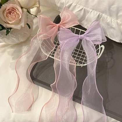 1mét)Ruy băng đuôi cá, ruy băng voan viền sóng biển trang trí bánh sinh nhật, bó hoa