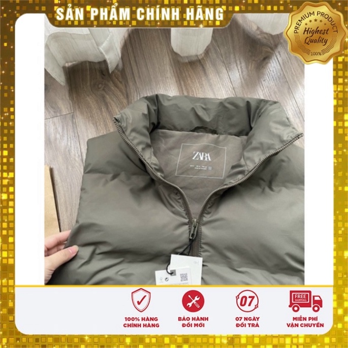Áo gile phao Za.ra chần bông