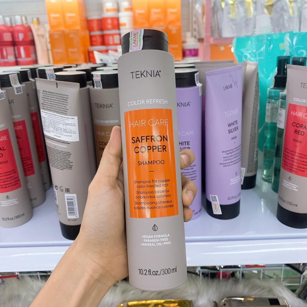 Dầu gội và mặt nạ LAKME COPPER dưỡng màu cho tóc nhuộm màu đồng 300ml - 250ml