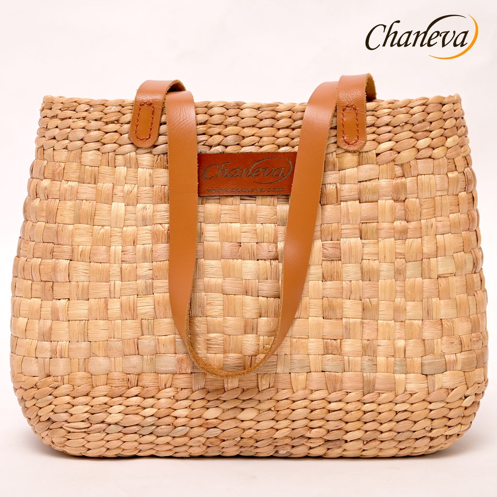 Giỏ Xách Đẹp Túi Xách Lục Bình Quay Da Thật Túi Công Sở Túi Xách Cao Cấp Handmade Chaneva Túi Xách Đi Làm Cho Nữ
