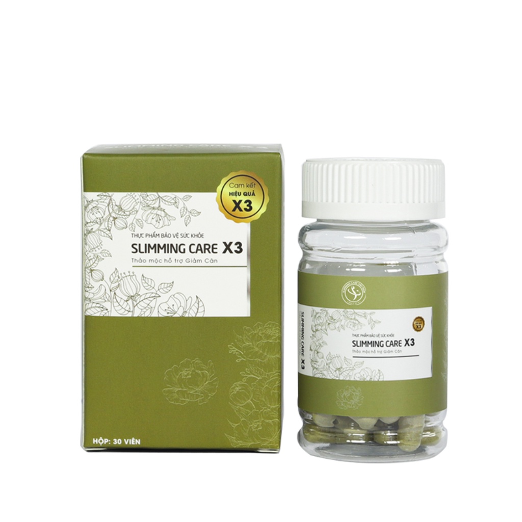 Thảo mộc giảm cân Slimming Care X3 loại mới tặng thêm viên rau củ detox 1 hộp 30 viên/15 viên