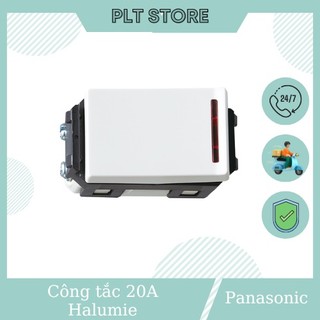 Công tắc 2 tiếp điểm 20a có đèn báo, công tắc d panasonic wevh5033-7 dòng halumie