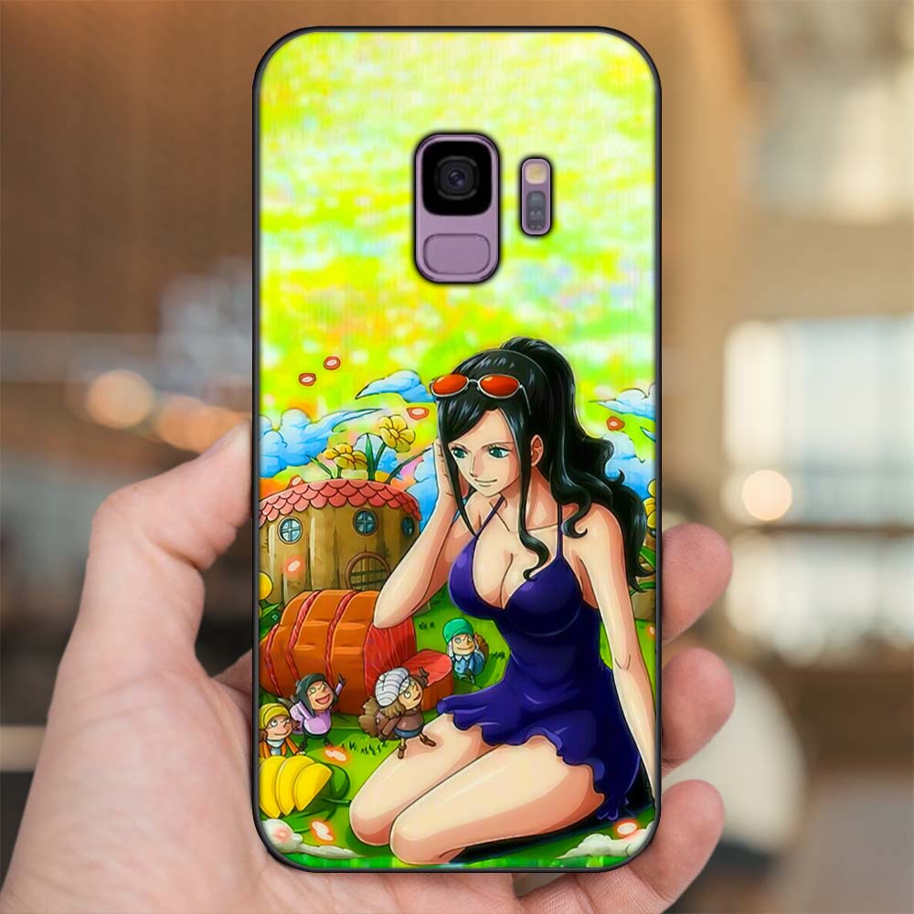 Ốp lưng Samsung S9 viền đen in hình Nico Robin One Piece Đảo Hải Tặc