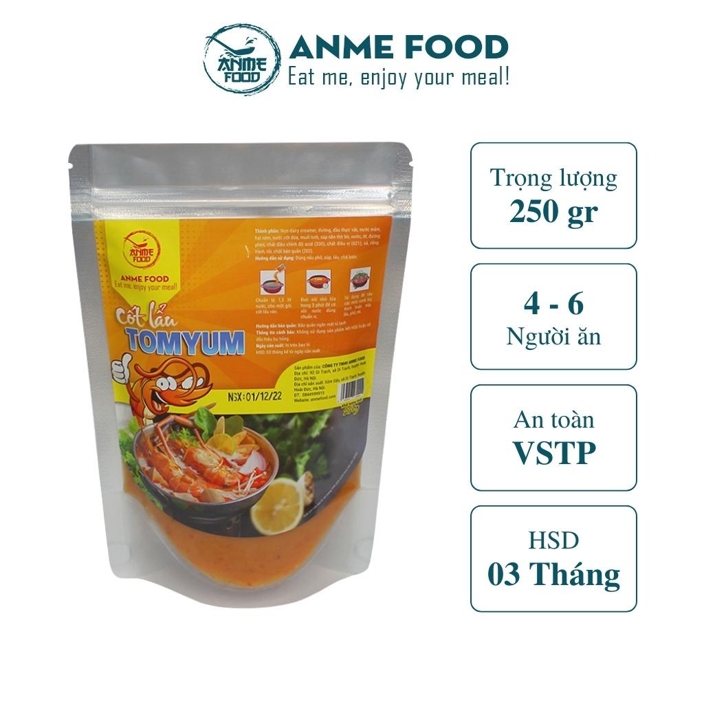 Nước Cốt Lẩu Thái Tomyum ANME FOOD Gia Vị Nấu Lẩu Thơm Ngon Chuẩn Vị 250g Một Gói Dùng Cho 4 Đến 6 Người Ăn