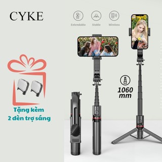 Gậy Chụp Ảnh Sefie CYKE L12 Kéo Dài 1m1 Siêu Nhỏ Gọn Có Kèm Đèn Trợ Sáng