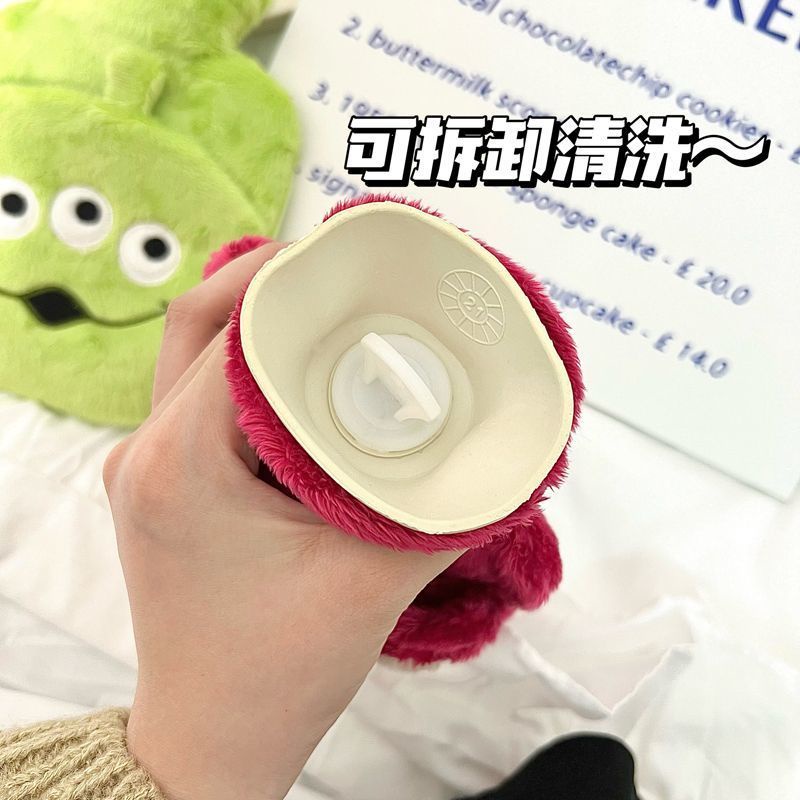 Túi Chườm Nóng Họa Tiết Gấu Dâu Tây Hoạt Hình Dễ Thương Cho Nữ