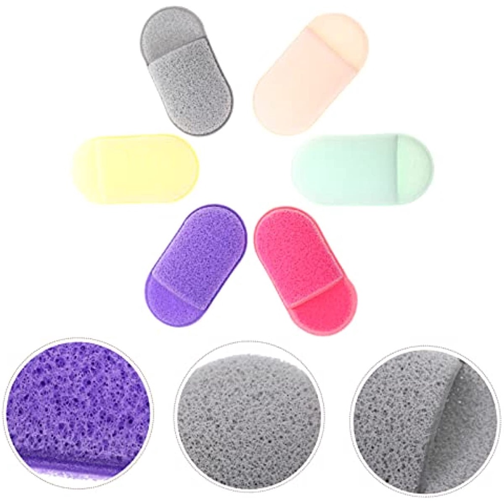 Set 6 Găng Tay Bọt Biển Tẩy Tế Bào Chết Làm Sạch Sâu Dành Cho Da Mặt / Toàn Thân