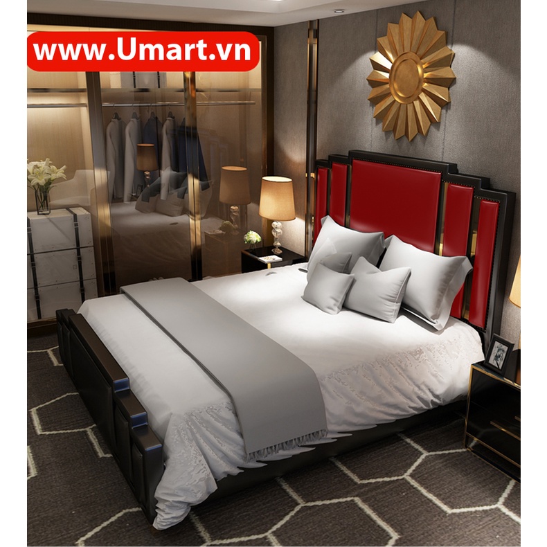 Giường bọc da cho nam, mạnh mẽ sang trọng đến từng mm GBD-004