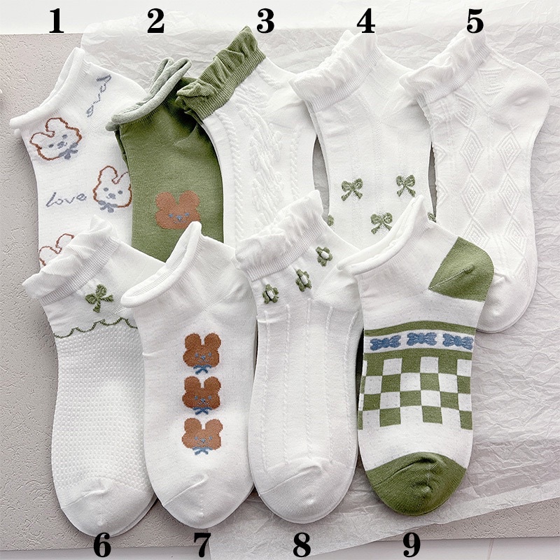 Tất vớ cổ ngắn nữ viền bèo cute xinh xắn - TN01