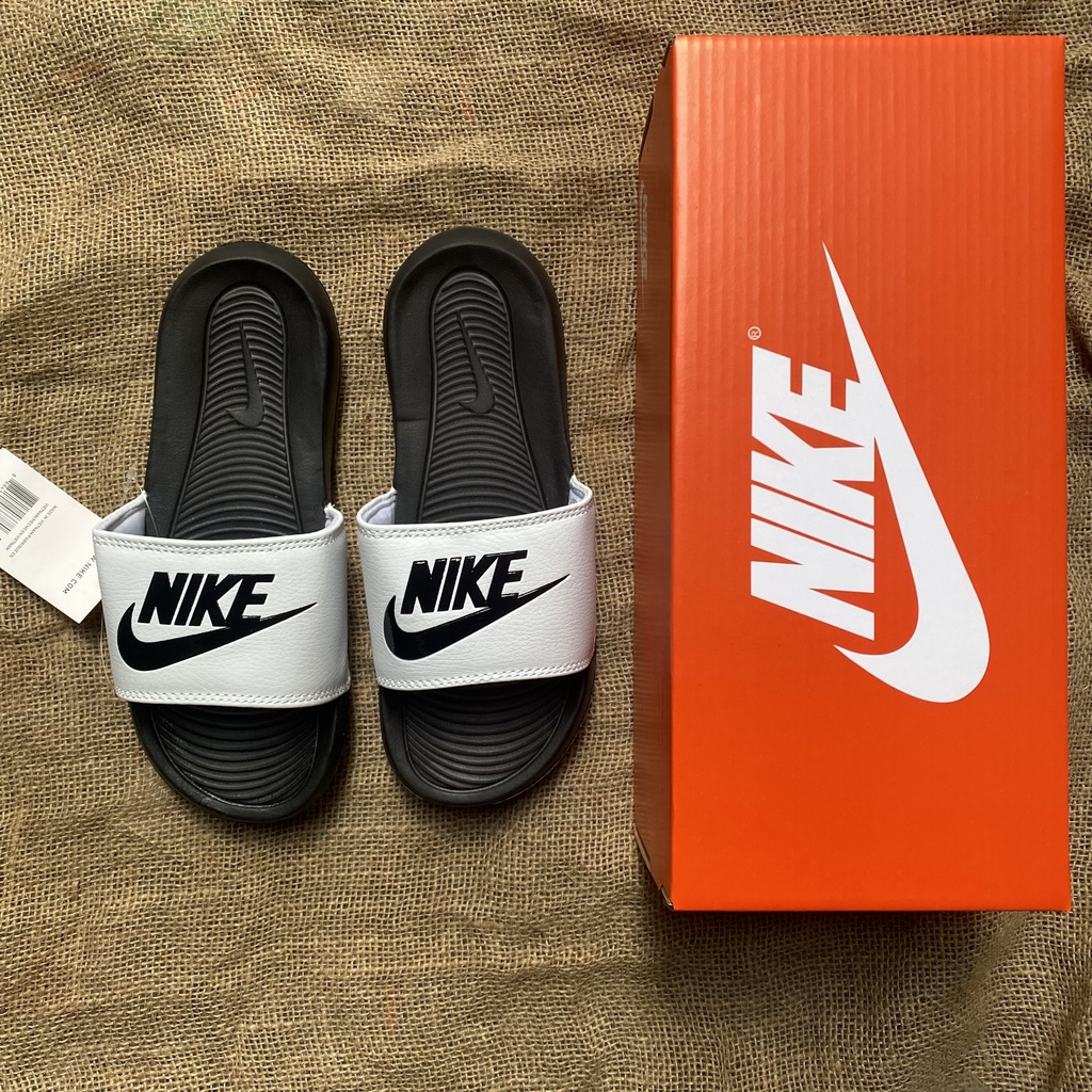 Dép nike victori one dep quai ngang nam nữ màu trắng đen hàng đẹp tặng hộp