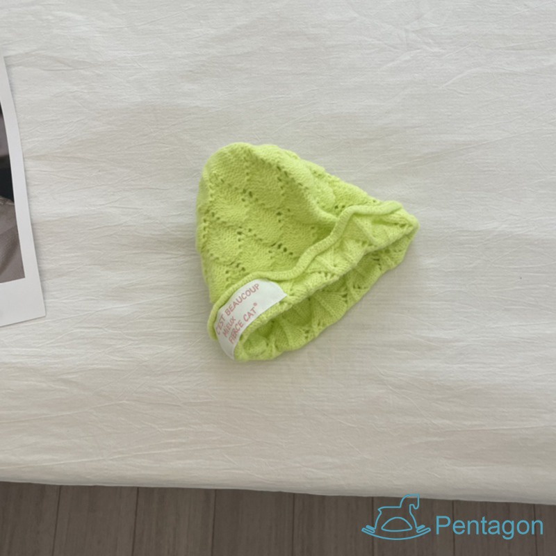 Mũ Len Trùm Đầu Màu Trơn Dễ Thương Cho Bé