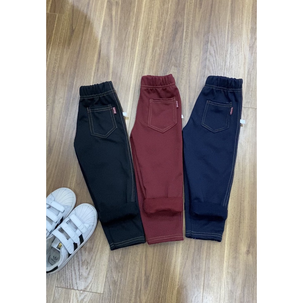 Quần jean nỉ dày dặn, mềm mịn, siêu ấm cho bé trai và bé gái từ 8-40kg