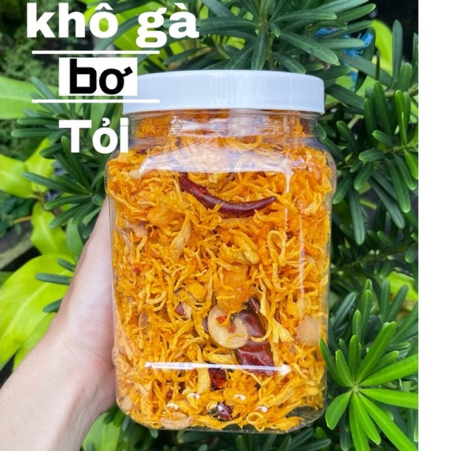 Hộp Khô gà 500g giòn nhiều tỏi - ăn tốt cho sức khỏe