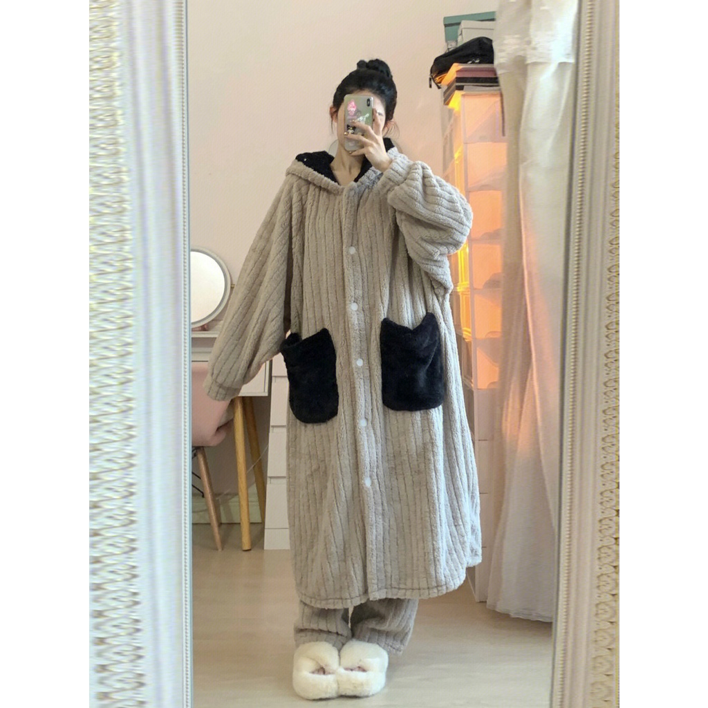 Đầm Ngủ Dáng Dài Thiết Kế Mới Dày Dặn Ngọt Ngào Thời Trang Dành Cho Mù