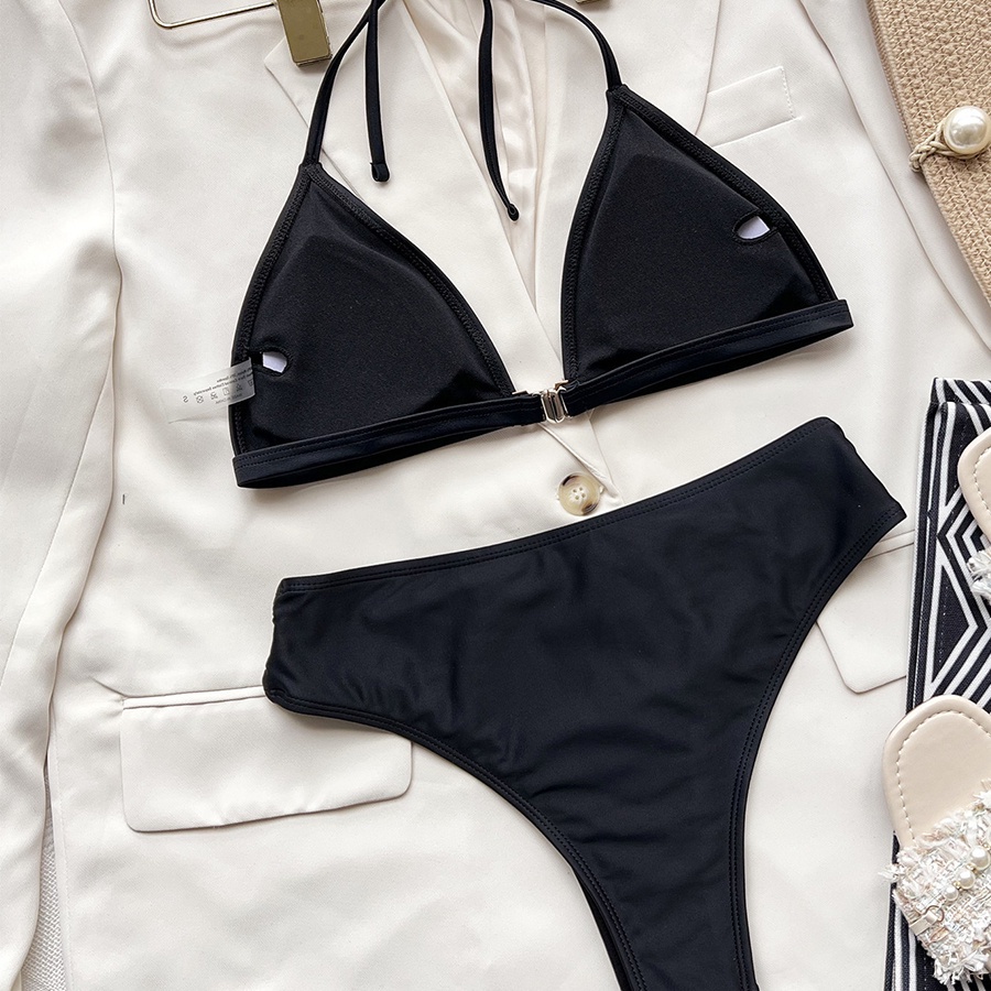 Bộ Đồ Bơi Bikini Màu Đen Thời Trang Mùa Hè Cho Nữ