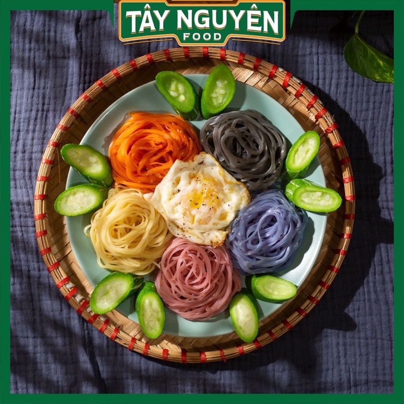 MÌ CHŨ NGŨ SẮC 8 VỊ Tây Nguyên Food - LOẠI 1KG -  THÍCH HỢP CHO CHẾ ĐỘ EAT CLEAN