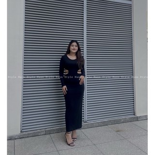 Đầm khoét eo dáng dài  ( có bigsize )