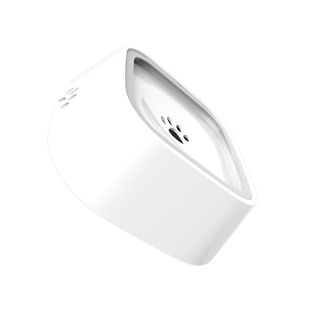 Tô Đựng Thức Ăn Nước Uống Bằng Nhựa ABS Chống Trượt Chống Văng Màu Trắng Dành Cho Thú Cưng