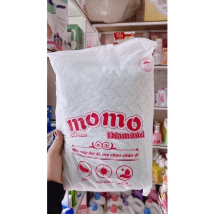 Chăn lông cừu và set khăn sữa 6 lớp +túi vải không dệt hkm Momodiamond/Momotaro