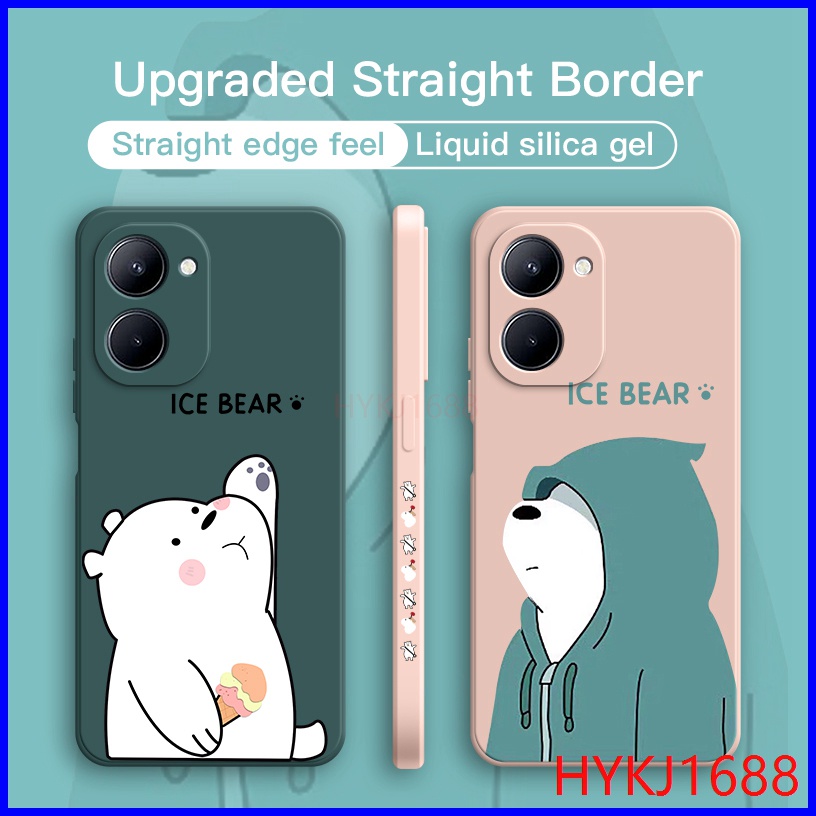 Ốp lưng Realme C33 Ốp Điện Thoại tpu Silicon Hình Gấu Và Mũ Cho Realme C33 HBX