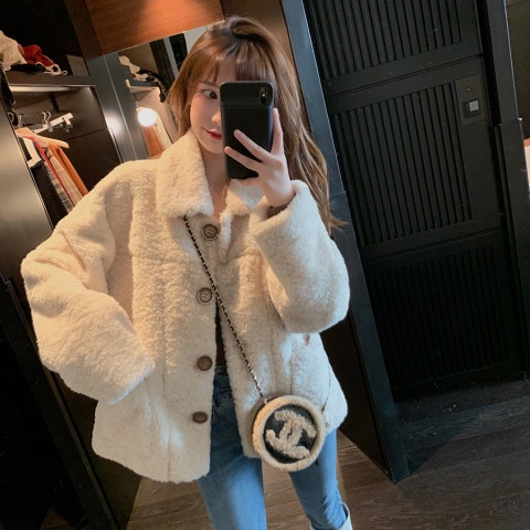 Myaistyle áo khoác len áo len áo Vải lông cừu giữ ấm Thoải mái wt04